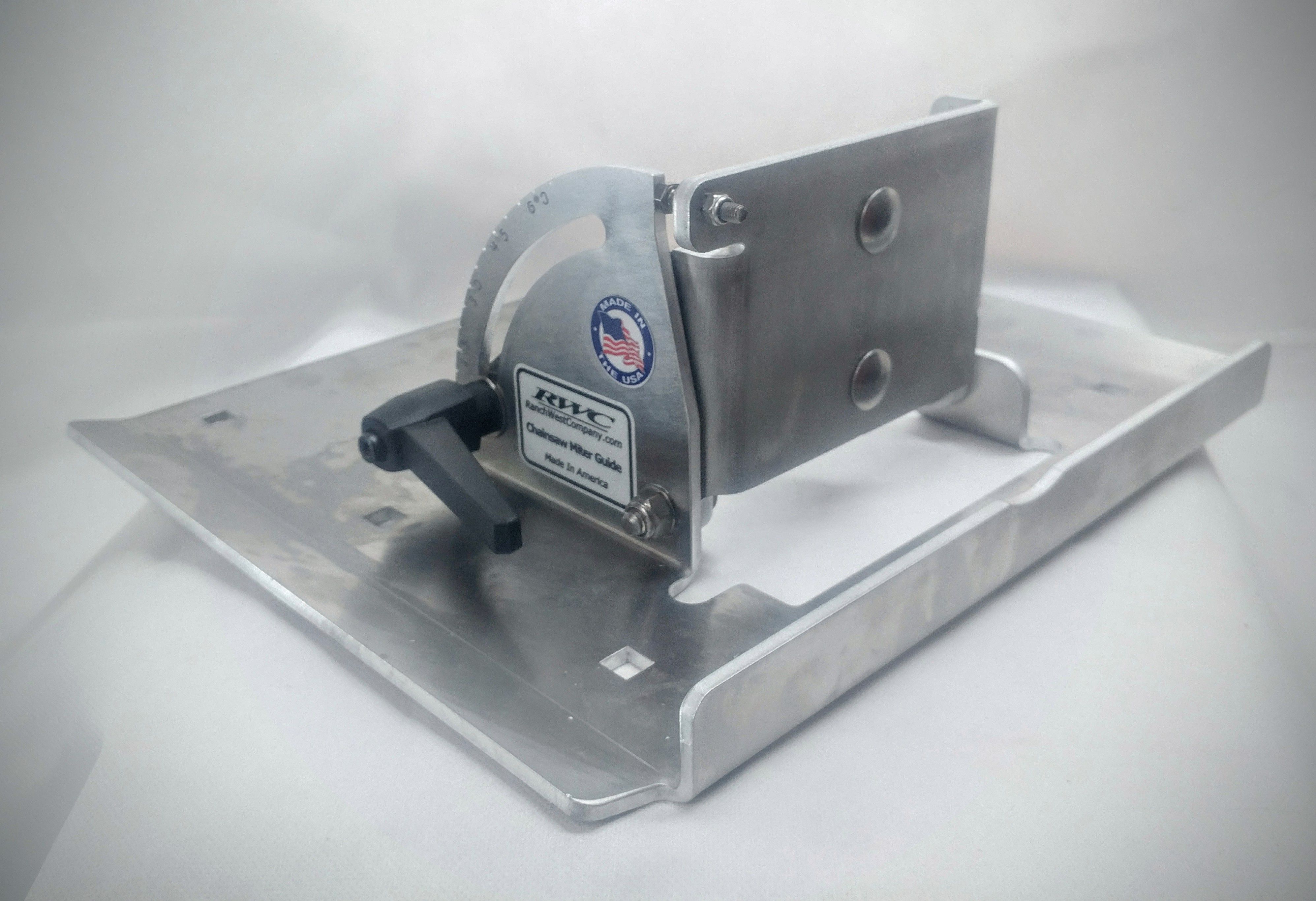 Chainsaw Miter Guide Attachment 65 degree beam and log saw guide bolt on milling